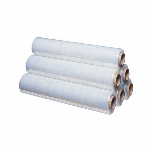 4 Rolls Stretch Film | Pallet Wrap CLEAR Hand Use 500mm x 450m | 25UM Pallet Wrap - Battery Mate