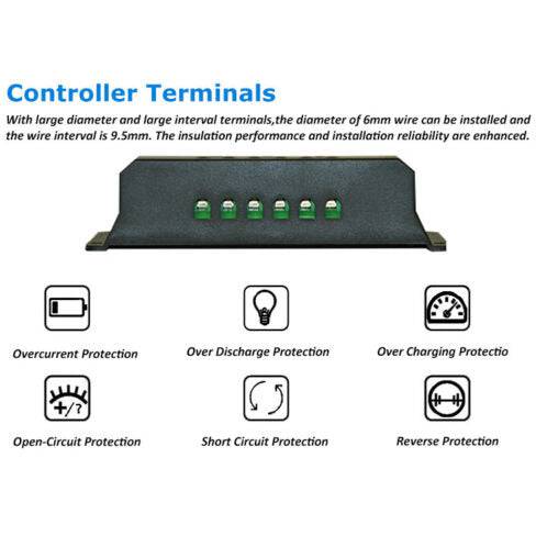 USB 10A/20A/30A 12V-24V Solar Panel Regulator Charge Controller OZ - Battery Mate