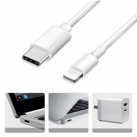 Type C Male to iPhone USB 3.1 8 Pin Data Charging Cable for Macbook iPhone 11 12 X - Battery Mate