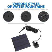 Load image into Gallery viewer, Bird Bath Submersible Solar Fountain Pump Water Panel Power Pool Garden Pond Kit - Battery Mate