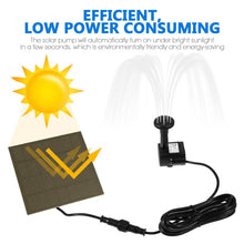 Load image into Gallery viewer, Bird Bath Submersible Solar Fountain Pump Water Panel Power Pool Garden Pond Kit - Battery Mate