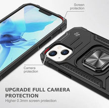 Load image into Gallery viewer, Black Shockproof Ring Case Stand Cover for iPhone 12 - Battery Mate