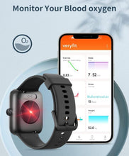 Load image into Gallery viewer, Black Smart Watch for Women Men Bluetooth Call Voice/Dial, 1.7'' DIY Full Touch Screen Fitness Tracker with Heart Rate Sleep Monitor Pedometer Message Reminder 5ATM Waterproof Smartwatch for Android iOS - Battery Mate