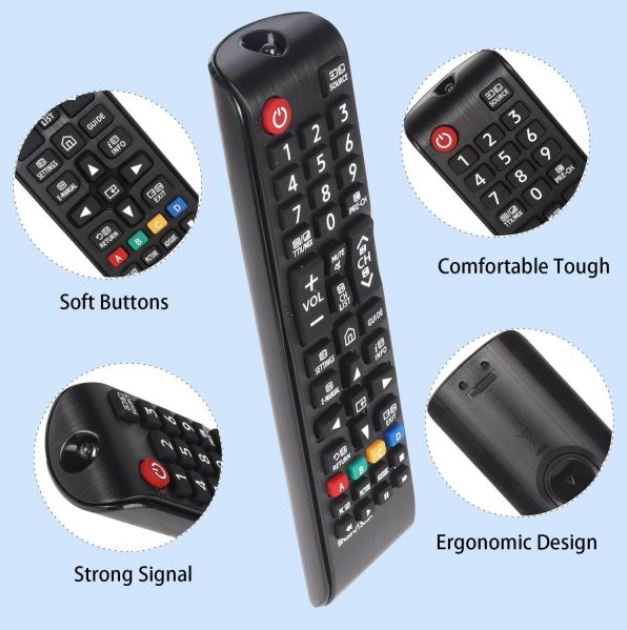 BN59-01303A for Samsung Smart TV UE40NU7170 UE43NU7170 Replacement Remote Control Controller - Battery Mate