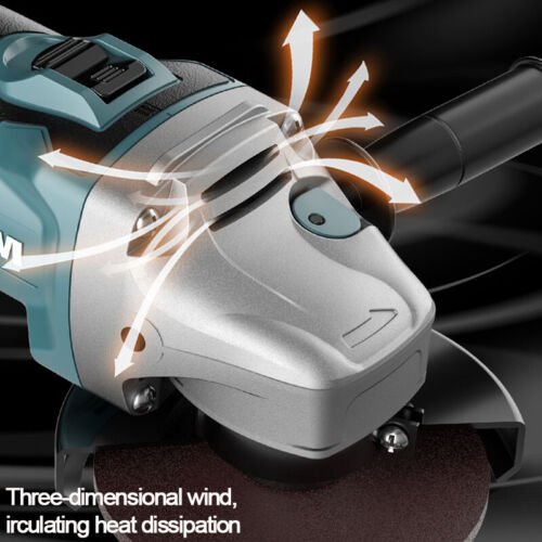 Brushless Cordless Angle Grinder With 2x Li-ion Battery & Charger 125mm Combo Kit - Battery Mate