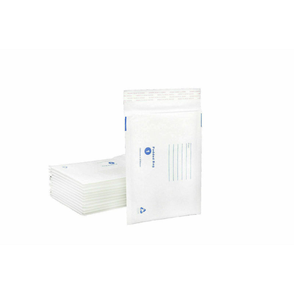 Bubble Mailer #00 100 X 180mm Padded Bag Envelope White 50 / 100 / 200 / 1000 - Battery Mate