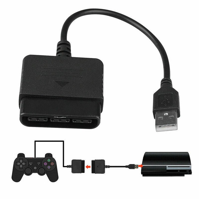 Cable Converter For PS2 Controller to PS3 PC USB Adapter Converter Cable - Battery Mate