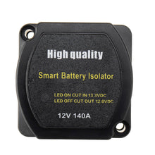 Load image into Gallery viewer, Car Dual Battery System Kit 12V 140A IP65 Smart Isolator Voltage Sensitive Relay - Battery Mate
