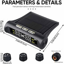 Load image into Gallery viewer, Car TPMS Solar Wireless Tire Tyre Pressure Monitor System LCD Tester+4 Sensors - Battery Mate