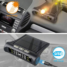 Load image into Gallery viewer, Car TPMS Solar Wireless Tire Tyre Pressure Monitor System LCD Tester+4 Sensors - Battery Mate