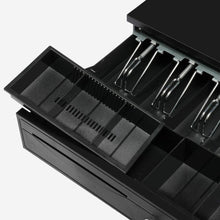 Load image into Gallery viewer, Cash Drawer Register POS 5 Bills + 5 Coins Tray | Electronic &amp; Manual | Heavy Duty - Battery Mate