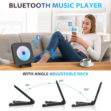 Load image into Gallery viewer, CD Player with FM Radio, Bluetooth CD Player with USB/AUX Port, Adjustable Rack, Remote, Black Home Audio Music Player Personal CD Players - Battery Mate