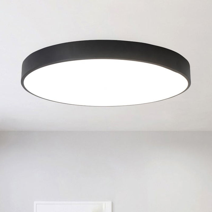 Ceiling Light LED Dimmable/Cool White 24W Black Shell Round Indoor Light | Black - Battery Mate