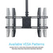 Ceiling Wall Mount TV Bracket 30- 65" with Tilt Feature & 180 Rotate For Samsung LG Sony - Battery Mate