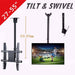 Ceiling Wall Mount TV Bracket 30- 65" with Tilt Feature & 180 Rotate For Samsung LG Sony - Battery Mate