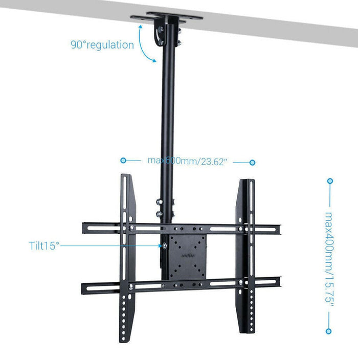 Ceiling Wall Mount TV Bracket 30- 65" with Tilt Feature & 180 Rotate For Samsung LG Sony - Battery Mate