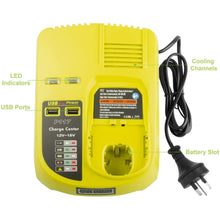 Load image into Gallery viewer, [Combo Deal] 2x Ryobi One+ Plus Compatible 18V Batteries 5ah + 1x Charger - Battery Mate