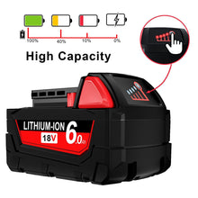 Load image into Gallery viewer, Compatible 18V 6.0Ah Lithium XC Battery For Milwaukee M18 48-11-1840 48-11-1860 Extended - Battery Mate