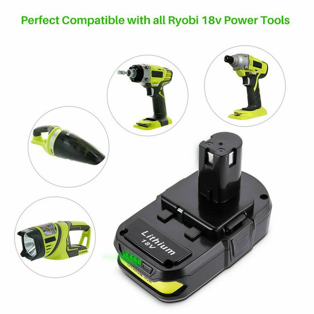 Compatible Battery 18V 5 AH For Ryobi One+ Plus P108 RB18L50 P104 P780 RB18L40 - Battery Mate
