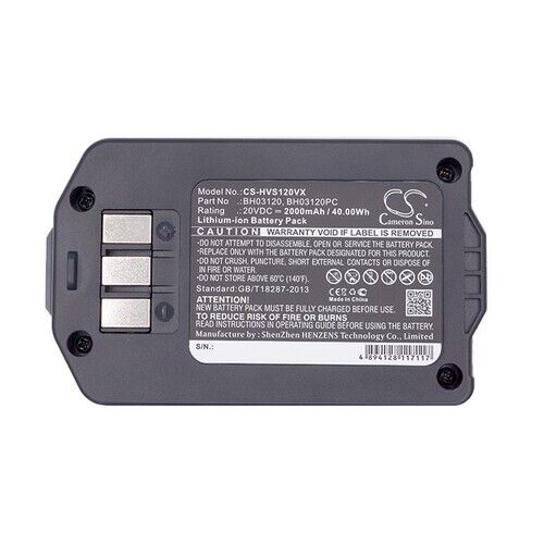 Compatible Battery For HOOVER BH03120 HOOVER BH03120PC HOOVER 7350204042 2000mAh - Battery Mate