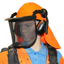 Load image into Gallery viewer, Complete Safety Helmet Visor Ear Muffs Neck Flap Chainsaw Brush Cutter Lawn Mower - Battery Mate