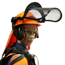 Load image into Gallery viewer, Complete Safety Helmet Visor Ear Muffs Neck Flap Chainsaw Brush Cutter Lawn Mower - Battery Mate