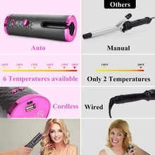 Load image into Gallery viewer, Cordless Automatic Hair Curler [Pink] - Battery Mate