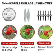 Load image into Gallery viewer, Cordless Grass Trimmer Lawn Grass Brush Cutter Blade Whipper Snipper &amp; 2 Battery - Battery Mate