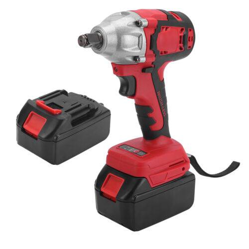 Cordless Power Impact Wrench Brushless Rattle Gun Drill Tool Socket w/ 2 Battery - Battery Mate