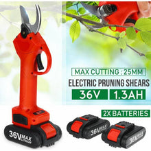 Load image into Gallery viewer, Cordless Rechargeable Electric Pruning Shears Secateur Branch Cutter + 2 Batteries - Battery Mate