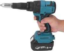 Load image into Gallery viewer, Cordless Rivet Gun 360W Heavy Duty Electric Rivet Gun Brushless Kit with Wrench for 0.1-0.2in Rivets &amp; 18V Lithium Ion Battery - Battery Mate
