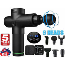 Load image into Gallery viewer, Cordless Strong Massage Gun LCD Deep Tissue Percussion Massager Muscle + 6 Heads - Battery Mate