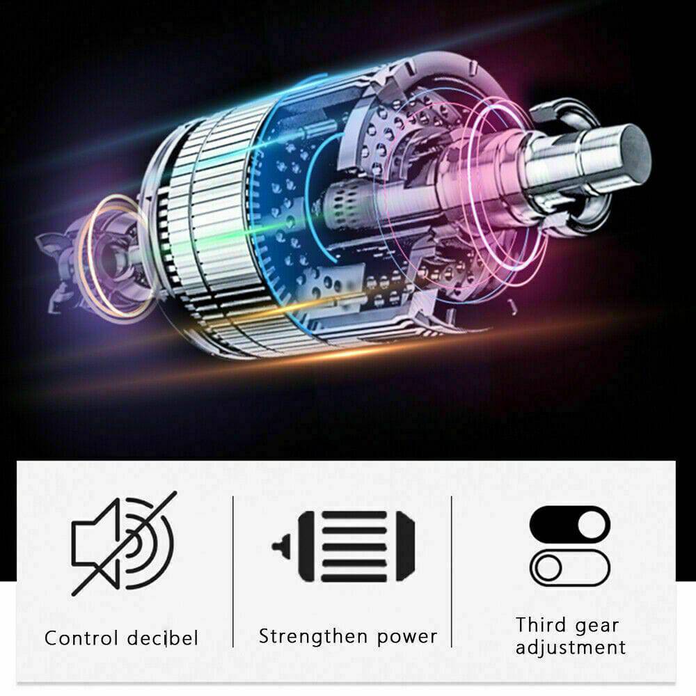 Cordless Strong Massage Gun LCD Deep Tissue Percussion Massager Muscle + 6 Heads - Battery Mate