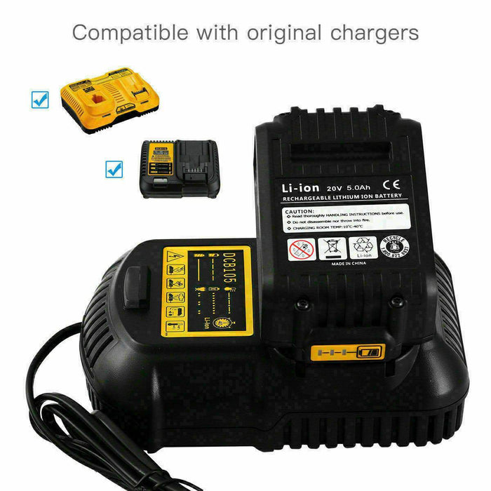 DeWalt 18V 10Ah For DCB184XE DCB182 XR Li-Ion Battery DCB182-XE DCB180 DCB181 - Battery Mate