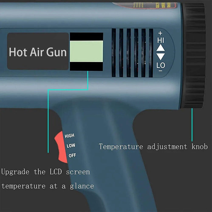 Digital Heat Gun Hot Air Heating Tool - Battery Mate