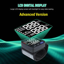 Load image into Gallery viewer, Digital Wrist Blood Pressure Monitor BP Machine Large Cuff Auto Wireless Black - Battery Mate