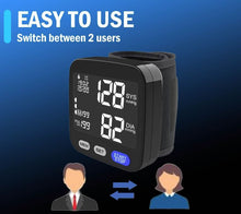 Load image into Gallery viewer, Digital Wrist Blood Pressure Monitor BP Machine Large Cuff Auto Wireless Black - Battery Mate