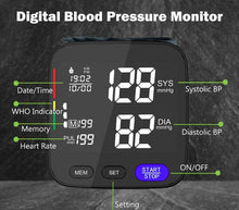 Load image into Gallery viewer, Digital Wrist Blood Pressure Monitor BP Machine Large Cuff Auto Wireless Black - Battery Mate