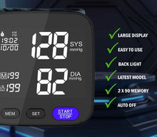 Load image into Gallery viewer, Digital Wrist Blood Pressure Monitor BP Machine Large Cuff Auto Wireless Black - Battery Mate