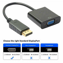 Load image into Gallery viewer, Displayport Display Port DP Male to VGA Female Video Converter Adapter Cable PC - Battery Mate