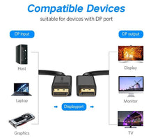 Load image into Gallery viewer, DisplayPort to Display Port Cable DP to DP Male to Male 1.8m 1080p@60hz Full HD - Battery Mate