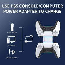 Load image into Gallery viewer, Dual Charger Compatible Charging Dock Station Stand Suit Sony PS5 Playstation 5 Controller - Battery Mate