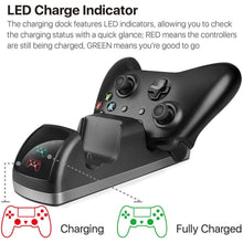 Load image into Gallery viewer, Dual Dock Charger Charging Station + 2 Rechargeable Battery for Xbox One/S/X Controller - Battery Mate