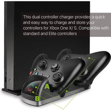 Load image into Gallery viewer, Dual Dock Charger Charging Station + 2 Rechargeable Battery for Xbox One/S/X Controller - Battery Mate
