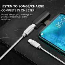 Load image into Gallery viewer, Dual Type C adapter splitter to USB-C Headphone and charge Audio Converter AU - Battery Mate