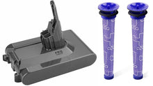 Load image into Gallery viewer, Dyson V8 / SV10 Replacement Battery High Capacity + 2 Pre Filters - Battery Mate