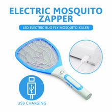 Load image into Gallery viewer, Electronic Fly Swatter Mosquito Bug Insect Kill Zapper Racket USB Charge LED (GREEN) - Battery Mate