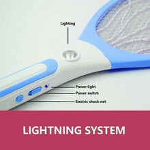 Load image into Gallery viewer, Electronic Fly Swatter Mosquito Bug Insect Kill Zapper Racket USB Charge LED (GREEN) - Battery Mate