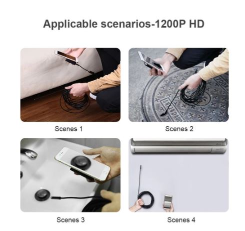 Endoscope USB Inspection Camera Waterproof WiFi Borescope for iPhone Android PC - Battery Mate