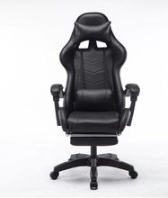 Load image into Gallery viewer, Ergonomic Massage LED Racing Chair , Reclining Swivel Heavy High Back Office PC Chair w/ Built-in Speaker-Black - Battery Mate